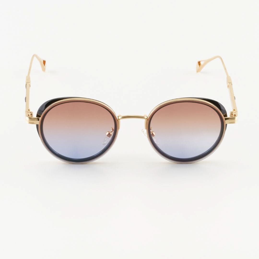 Larissa Brązowo-Niebieskie okulary przeciwsłoneczne