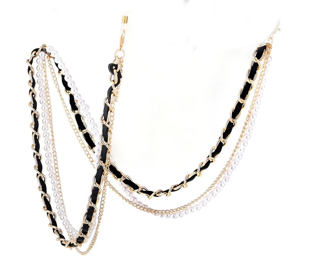 Łańcuszek do okularów z perełkami Kylyan