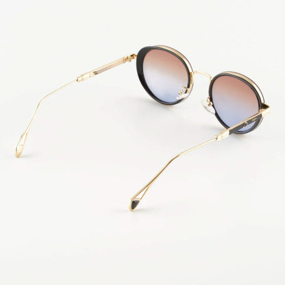 Larissa Brązowo-Niebieskie okulary przeciwsłoneczne